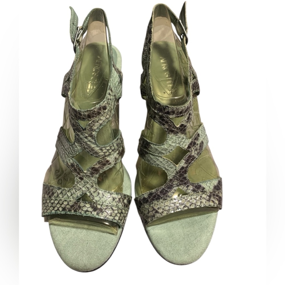 Green Snakeskin Women's Heels
